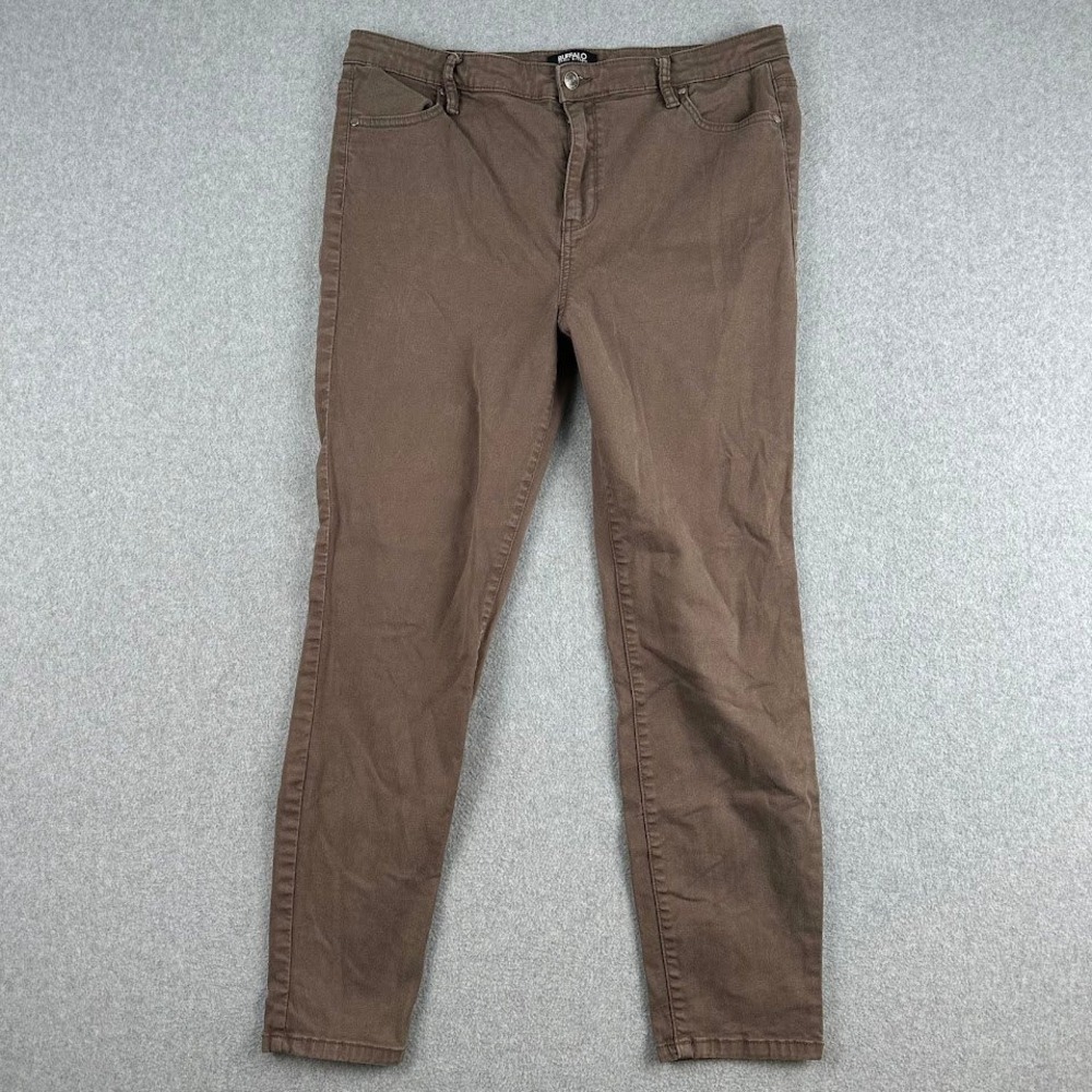 Buffalo David Bitton Hanna High Rise Soft Stretch Skinny Jeans Women 14 34 Brown